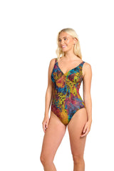 Amalfi läpiruskettava uimapuku saumatuetulla yläosalla