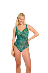 Santorini läpiruskettava uimapuku saumatuetulla yläosalla