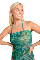 Santorini läpiruskettava irrotettavilla nauhoilla varustettu uimapuku