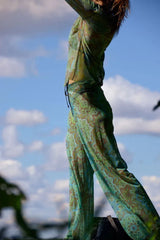 Smarttanin läpiruskettavat pitkät housut Vihreä Mandala - RAIKKAAMMAT VÄRIT!