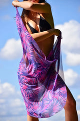 Smarttan läpiruskettava saronki Vaaleanpunainen Tropiikki - PEHMEÄMMÄT VÄRIT!