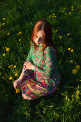 Smarttan läpiruskettava mekko Vihreä Kukkapää