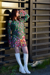 Smarttan läpiruskettava mekko Vihreä Kukkapää