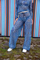 Smarttan läpiruskettavat pitkät housut Purple Mandala