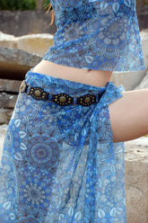 Smarttan läpiruskettava saronki Purple Mandala