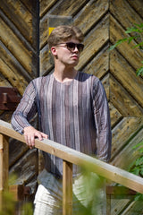 Smarttanin läpiruskettava miesten paita – Raidat