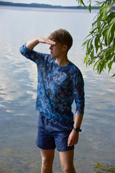 Smarttanin läpiruskettava miesten paita – Sinimeduusat