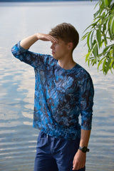 Smarttanin läpiruskettava miesten paita – Sinimeduusat