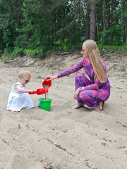 Smarttan läpiruskettavat pitkät housut Vaaleanpunainen Tropiikki