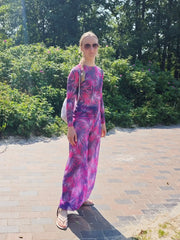 Smarttan läpiruskettava pitkähihainen paita Vaaleanpunainen Tropiikki