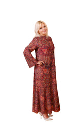 Smarttanin läpiruskettava pitkä mekko Terrakota Mandala