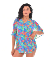 Paradise Green läpiruskettava poncho