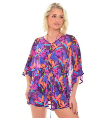 Paradise Purple läpiruskettava poncho