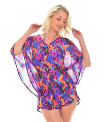 Paradise Purple läpiruskettava poncho