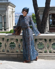 Smarttanin läpiruskettava pitkä mekko Siniperhoset