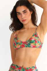 Love Bird läpiruskettava bikiniyläosa pyöreällä pääntiellä