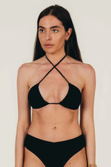 Must läbipäevituv kolmnurkne bikiini rinnahoidja - Smarttan