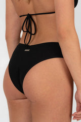 Mustad laiema vööosaga läbipäevituvad bikiinipüksid - Smarttan