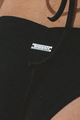 Mustad laiema vööosaga läbipäevituvad bikiinipüksid - Smarttan