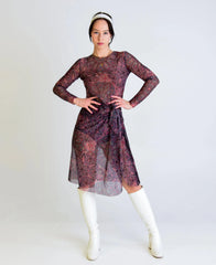 Smarttan läbipäevituv pikkade käistega pluus Terrakota Mandala - Smarttan