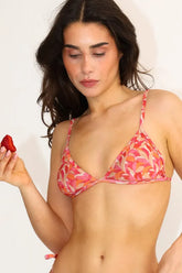 Pink Garden läpiruskettava bikiniyläosa