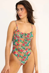 Love Bird tuetulla yläosalla varustettu läpiruskettava uimapuku