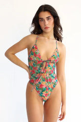 Love Bird läpiruskettava uimapuku V-kauluksella