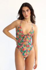 Love Bird läpiruskettava uimapuku V-kauluksella