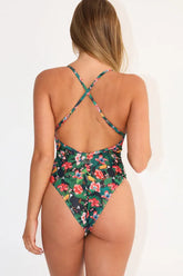 Toucan läpiruskettava uimapuku V-kauluksella