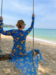 Smarttan läpiruskettava sarongi Siniperhoset