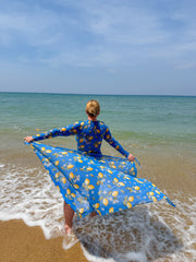 Smarttan läpiruskettava sarongi Siniperhoset