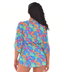 Paradise Green läpiruskettava poncho