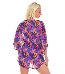 Paradise Purple läpiruskettava poncho