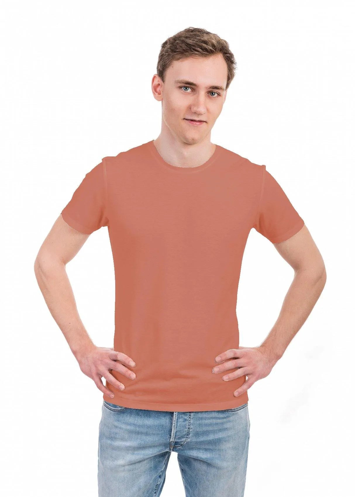 Smarttan terrakota (oranž) läbipäevituv meeste T-särk - Smarttan